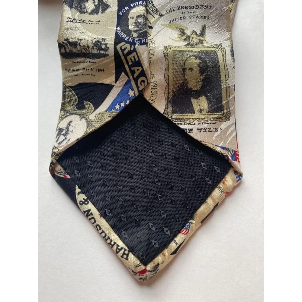 New Republican Political Neck Tie Handmade 100% Silk USA America Trump Support - Picture 5 of 7